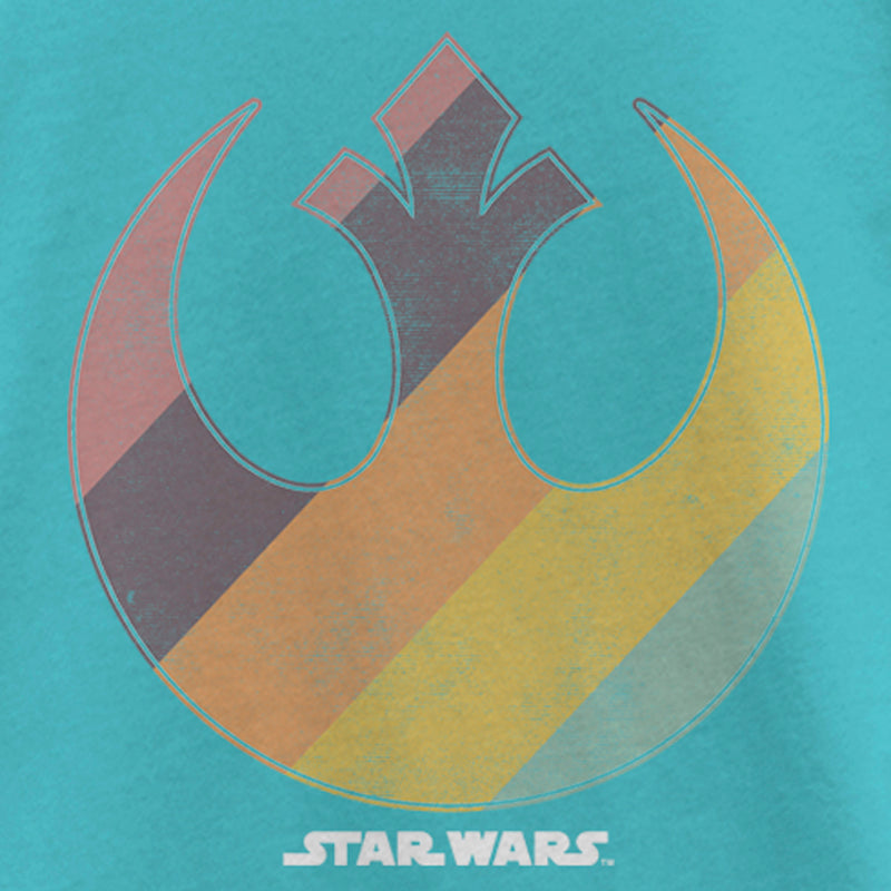 Girl's Star Wars: A New Hope Rainbow Rebel Logo T-Shirt