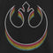 Girl's Star Wars: A New Hope Distressed Rainbow Rebel Logo T-Shirt