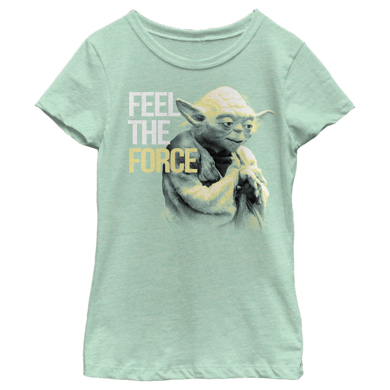 Girl's Star Wars: Galaxy of Adventures Yoda Feel the Force T-Shirt