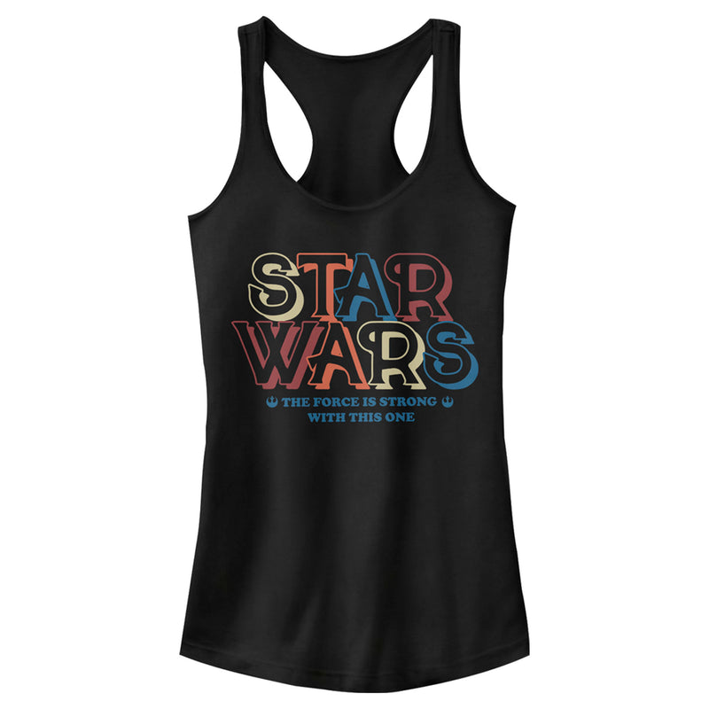 Junior's Star Wars: A New Hope The Force Is Strong With This One Racerback Tank Top