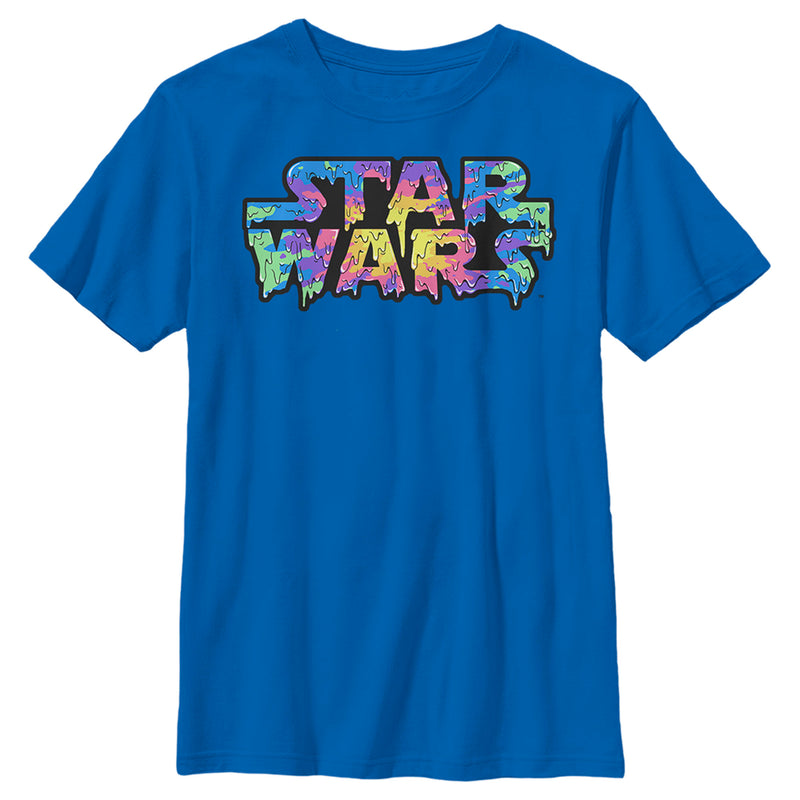 Boy's Star Wars Rainbow Drip Logo T-Shirt