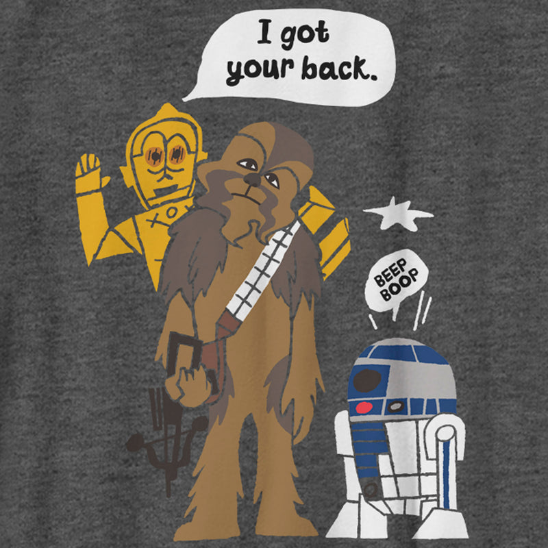 Boy's Star Wars: A New Hope C-3PO Chewbacca and R2-D2 I Got Your Back T-Shirt