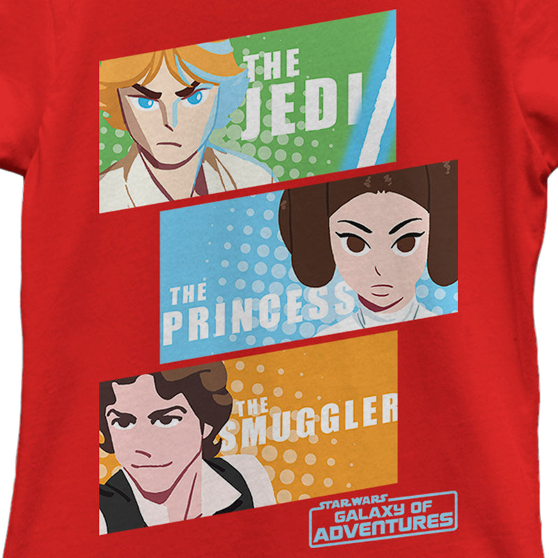 Girl's Star Wars: Galaxy of Adventures Trio Panel T-Shirt