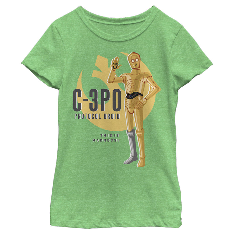 Girl's Star Wars: A New Hope Galaxy of Adventures C-3PO Madness T-Shirt