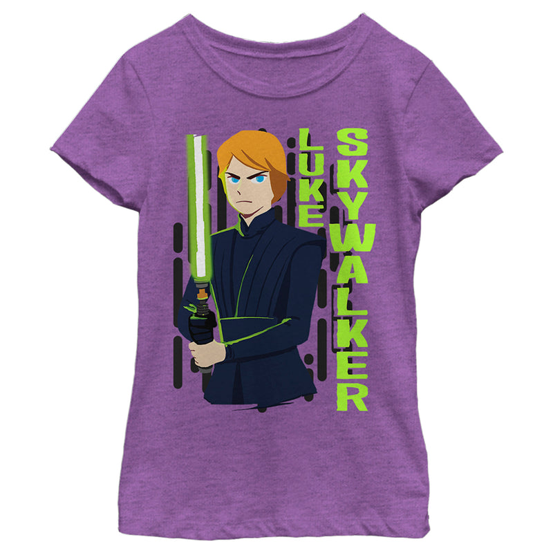 Girl's Star Wars: Galaxy of Adventures Luke Skywalker Lightsaber T-Shirt