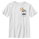 Boy's Star Wars: A New Hope C-3PO and R2-D2 Faux Pocket Logo T-Shirt