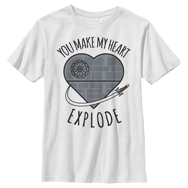 Boy's Star Wars Valentine Death Star Heart T-Shirt