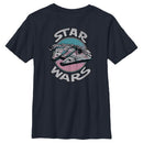 Boy's Star Wars: A New Hope Millennium Falcon Gradient Circle T-Shirt