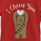 Girl's Star Wars Valentine's Day Chewie Cute Heart T-Shirt