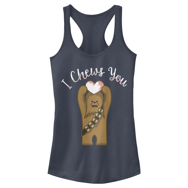 Junior's Star Wars Valentine's Day Chewie Cute Heart Racerback Tank Top