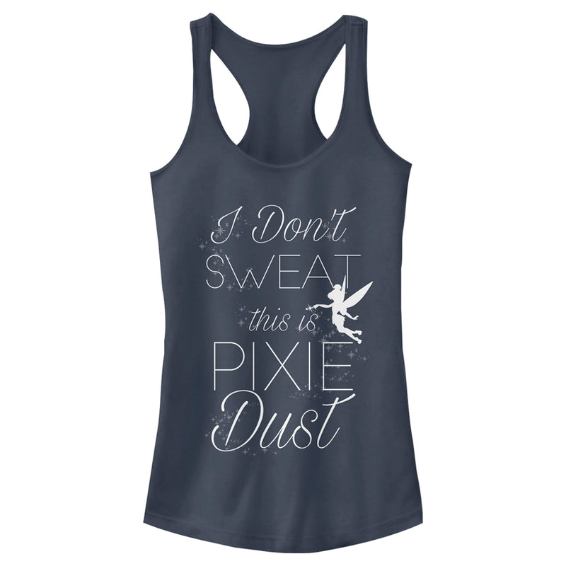 Junior's Peter Pan Tinkerbell I Don't Sweat This is Pixie Dust Racerback Tank Top