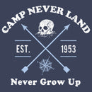 Boy's Peter Pan Camp Never Land Never Grow Up T-Shirt
