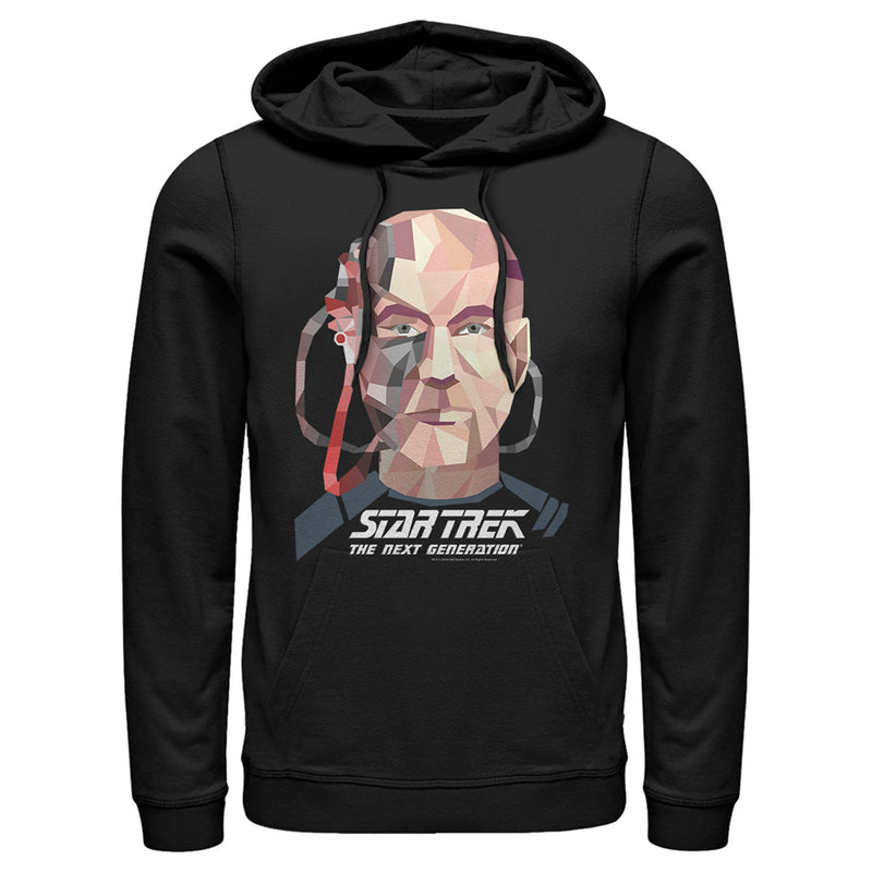 Men's Star Trek: The Next Generation Geometric Captain Jean Luc Picard Borg Pull Over Hoodie