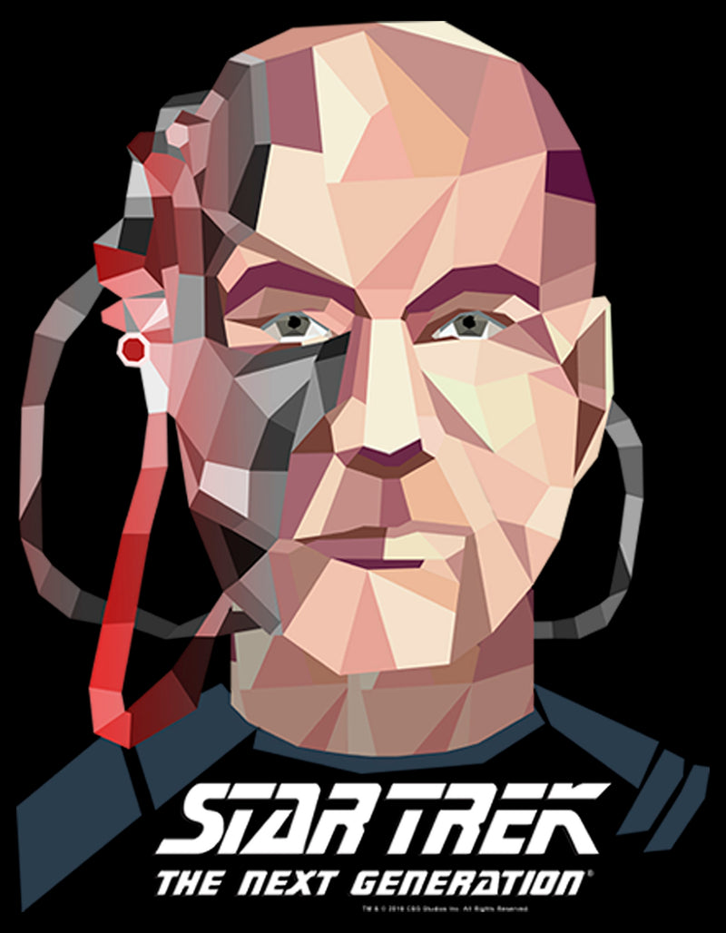 Men's Star Trek: The Next Generation Geometric Captain Jean Luc Picard Borg Pull Over Hoodie