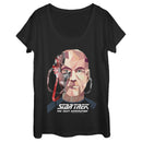 Women's Star Trek: The Next Generation Geometric Captain Jean Luc Picard Borg Scoop Neck