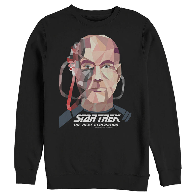Men's Star Trek: The Next Generation Geometric Captain Jean Luc Picard Borg Sweatshirt