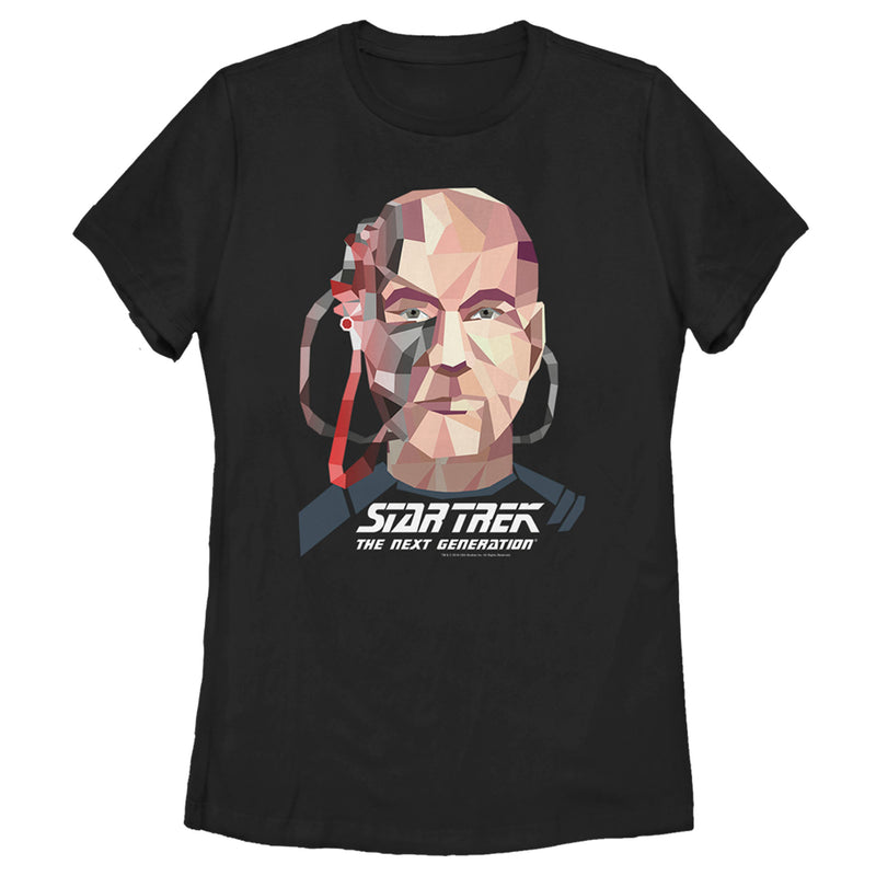 Women's Star Trek: The Next Generation Geometric Captain Jean Luc Picard Borg T-Shirt