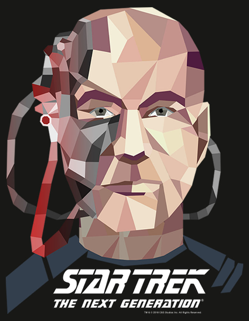 Men's Star Trek: The Next Generation Geometric Captain Jean Luc Picard Borg Long Sleeve Shirt