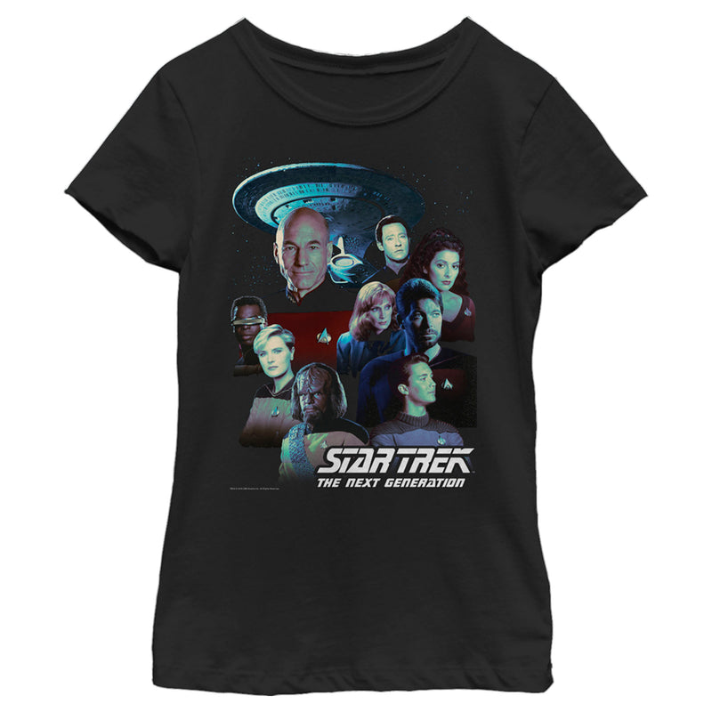 Girl's Star Trek: The Next Generation Starfleet Classic Color Crew Poster T-Shirt