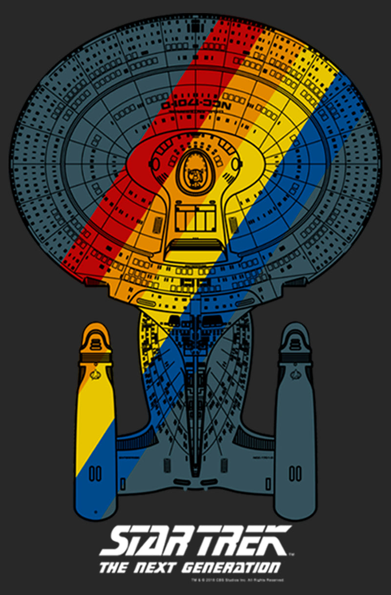 Women's Star Trek: The Next Generation USS Enterprise Rainbow Streak T-Shirt