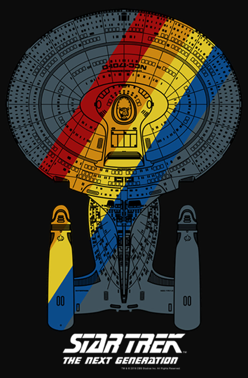 Men's Star Trek: The Next Generation USS Enterprise Rainbow Streak Tank Top