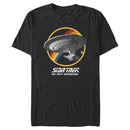 Men's Star Trek: The Next Generation Rainbow USS Enterprise Circle Galaxy Stars T-Shirt