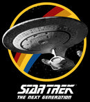 Men's Star Trek: The Next Generation Rainbow USS Enterprise Circle Galaxy Stars T-Shirt