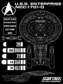 Men's Star Trek: The Next Generation Enterprise Galaxy Class NCC-1701-D Schematics Pull Over Hoodie