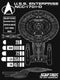 Girl's Star Trek: The Next Generation Enterprise Galaxy Class NCC-1701-D Schematics T-Shirt