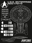 Men's Star Trek: The Next Generation Enterprise Galaxy Class NCC-1701-D Schematics Long Sleeve Shirt