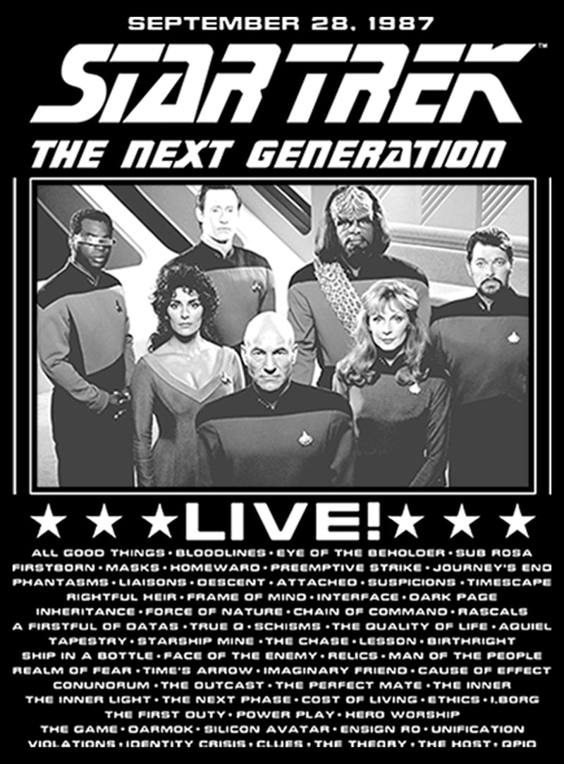 Men's Star Trek: The Next Generation Concert Poster Pull Over Hoodie