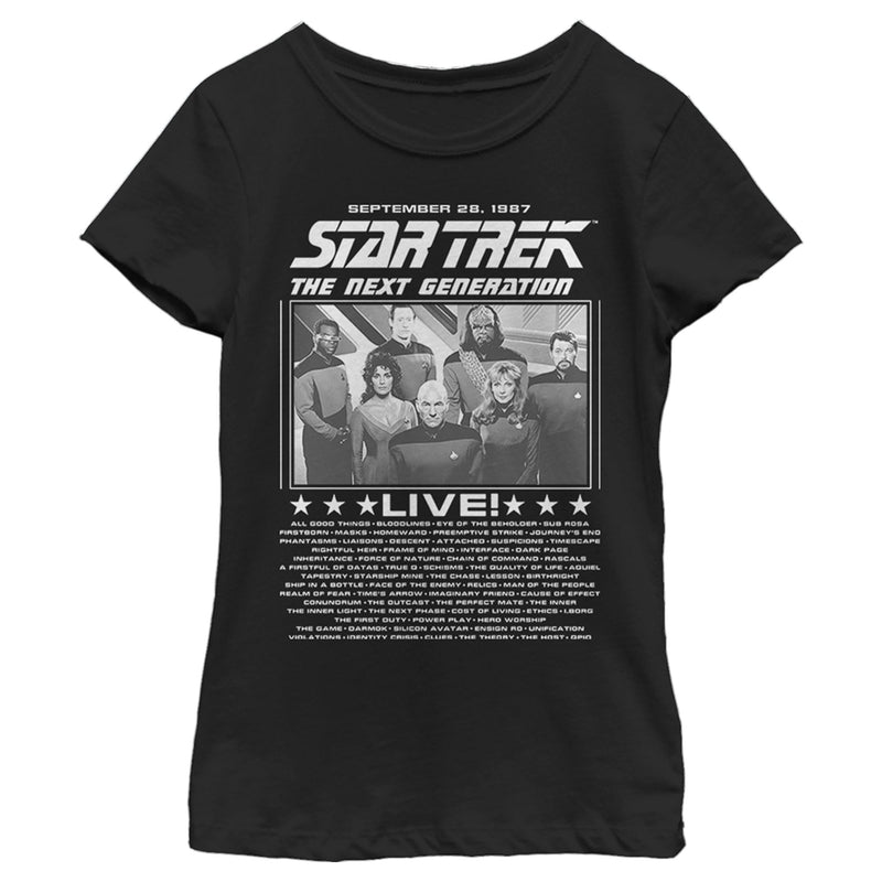 Girl's Star Trek: The Next Generation Concert Poster T-Shirt