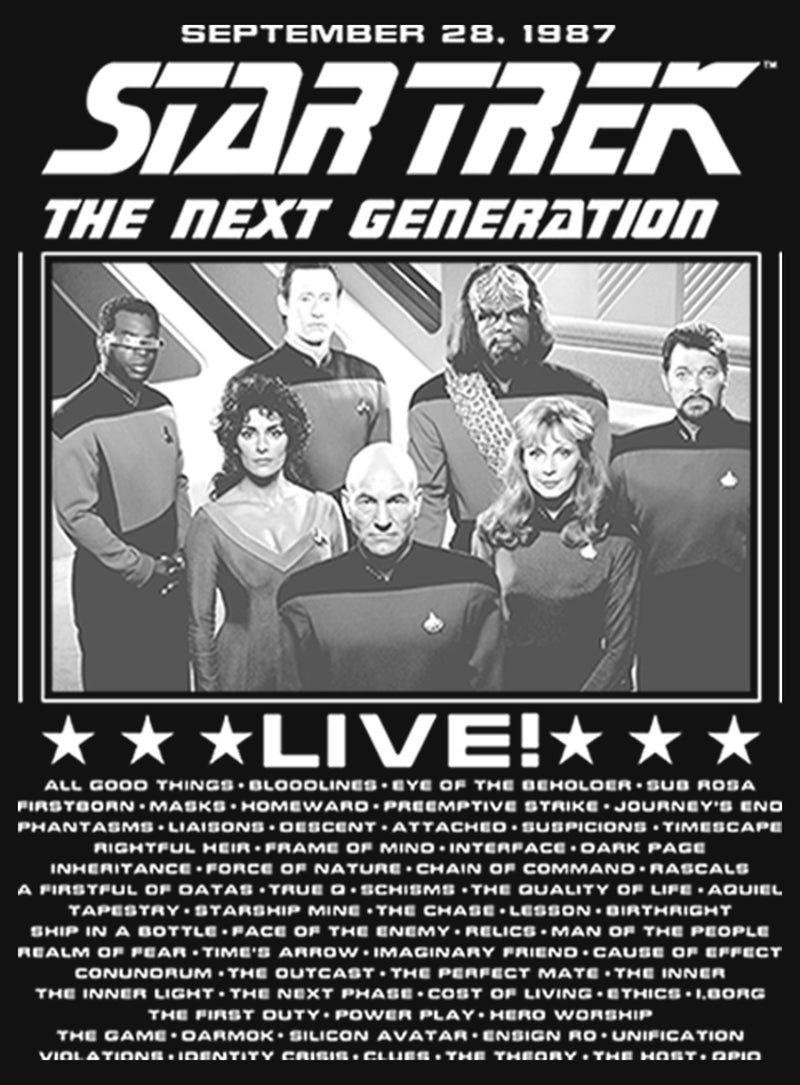 Girl's Star Trek: The Next Generation Concert Poster T-Shirt