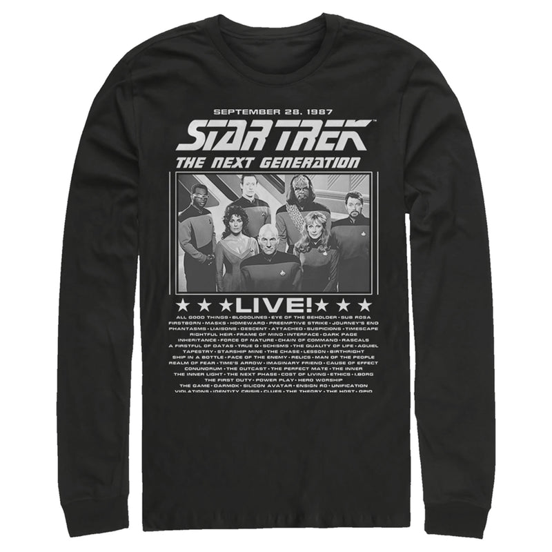 Men's Star Trek: The Next Generation Concert Poster Long Sleeve Shirt