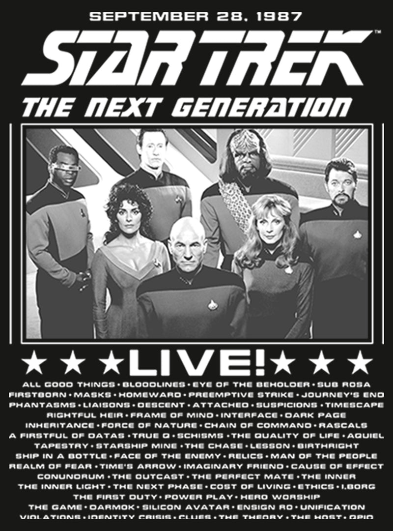 Men's Star Trek: The Next Generation Concert Poster Long Sleeve Shirt