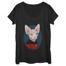 Women's Star Trek: The Next Generation Captain Jean Luc Picard Cat Scoop Neck