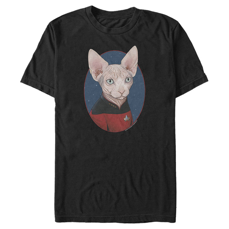 Men's Star Trek: The Next Generation Captain Jean Luc Picard Cat T-Shirt