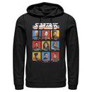 Men's Star Trek: The Next Generation Starfleet Crew Portraits Playing Cards Frame Pull Over Hoodie