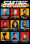 Men's Star Trek: The Next Generation Starfleet Crew Portraits Playing Cards Frame Pull Over Hoodie