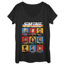 Women's Star Trek: The Next Generation Starfleet Crew Portraits Playing Cards Frame Scoop Neck