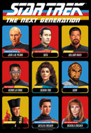 Junior's Star Trek: The Next Generation Starfleet Crew Portraits Playing Cards Frame T-Shirt