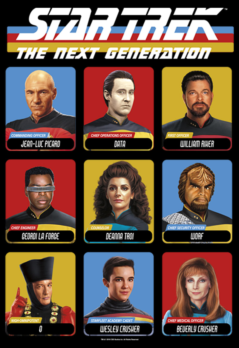 Men's Star Trek: The Next Generation Starfleet Crew Portraits Playing Cards Frame Sweatshirt
