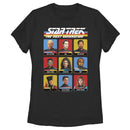 Women's Star Trek: The Next Generation Starfleet Crew Portraits Playing Cards Frame T-Shirt