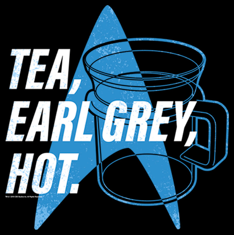 Men's Star Trek: The Next Generation Cup Of Tea Earl Grey Hot, Captain Picard Pull Over Hoodie