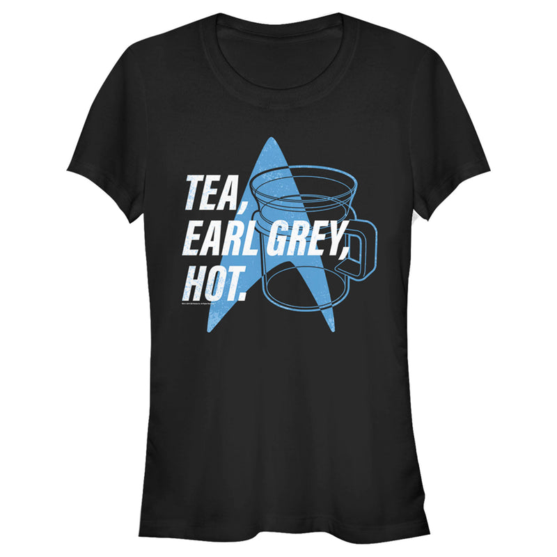 Junior's Star Trek: The Next Generation Cup Of Tea Earl Grey Hot, Captain Picard T-Shirt