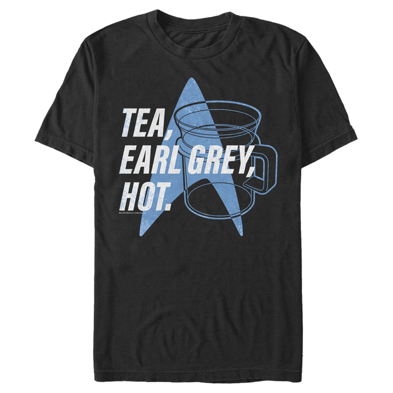 Men's Star Trek: The Next Generation Cup Of Tea Earl Grey Hot, Captain Picard T-Shirt