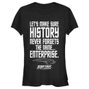 Junior's Star Trek: The Next Generation Let's Make Sure History Never Forgets The USS Enterprise T-Shirt