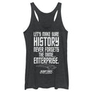 Women's Star Trek: The Next Generation Let's Make Sure History Never Forgets The USS Enterprise Racerback Tank Top