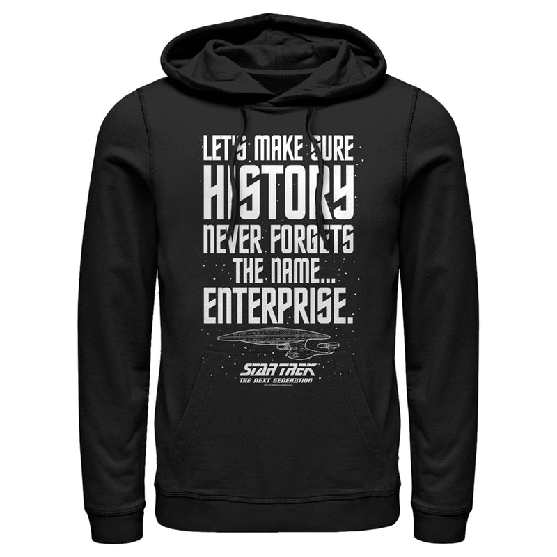 Men's Star Trek: The Next Generation Let's Make Sure History Never Forgets The USS Enterprise Pull Over Hoodie