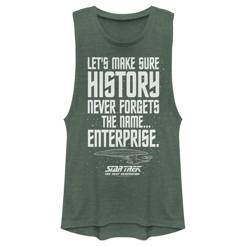 Junior's Star Trek: The Next Generation Let's Make Sure History Never Forgets The USS Enterprise Festival Muscle Tee